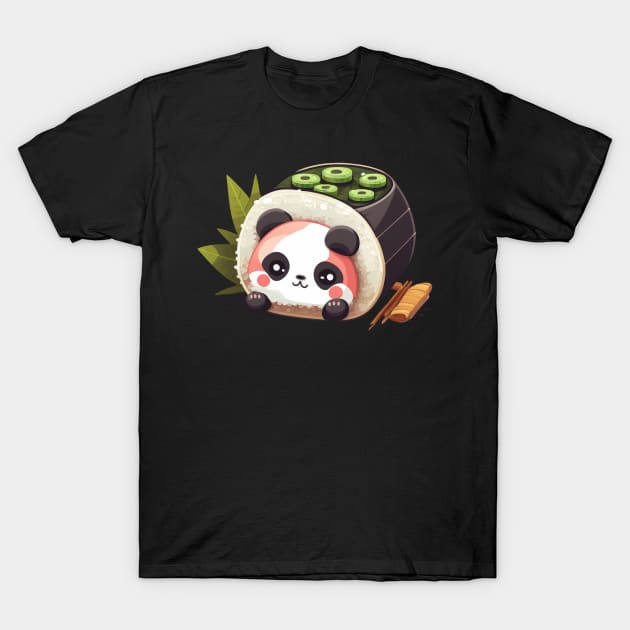 Panda Sushi T-Shirt by UnrealArtDude